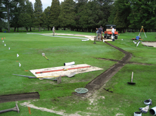 The collector drain is installed first.