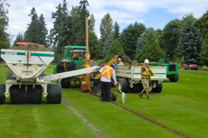 Slit drainage at Mt. Brenton Golf Course, Chemainus, B.C.